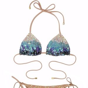 Beach Bunny Ariel Bikini Top Sequin Mermaid